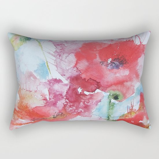 Poppies 04 Rectangular Pillow