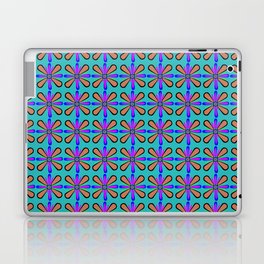 Teal Flower Flies Laptop Skin