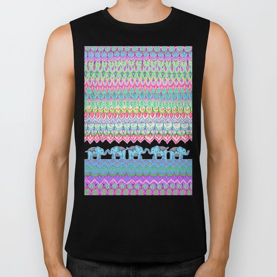 Tiny Circus Elephants Biker Tank