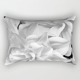 Chic Black And White Floral With Exotic Shadows Rectangular Pillow