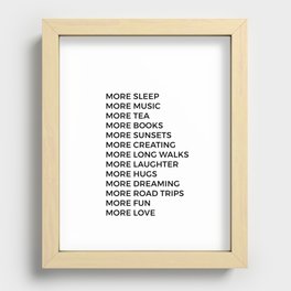 MORE road trips, sunsets, dreaming, love Recessed Framed Print