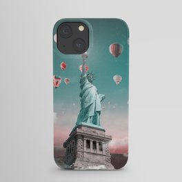Statue of Liberty in sunset iPhone Case