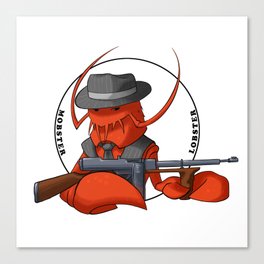Mobster Lobster Canvas Print
