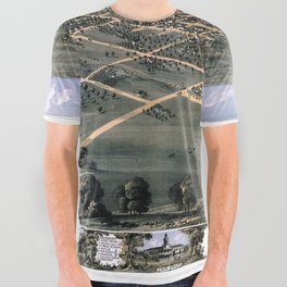 Palmyra-Missouri-1869 vintage pictorial map All Over Graphic Tee