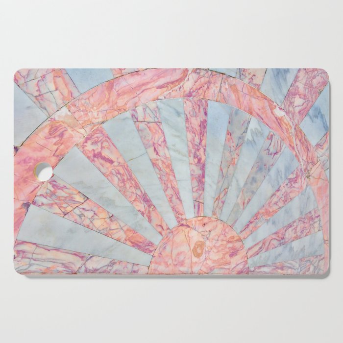 Pink Marble Sunburst Cutting Board