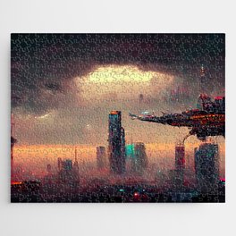 Flying to the Infinite City Jigsaw Puzzle