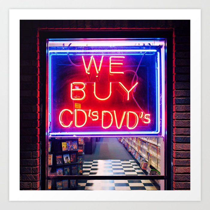 Music Store Neon Sign Art Print by Shoot My Brand _ Photography Society6