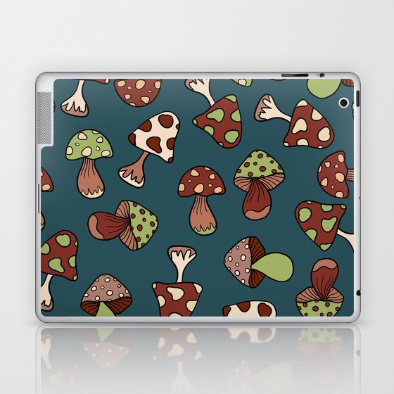 Vintage mushrooms 7 Laptop & iPad Skin