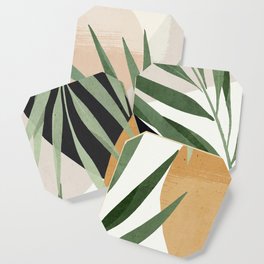 Abstract Art Tropical Leaves 72 Coaster