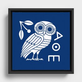 The Owl of Athena Framed Canvas