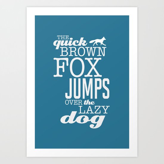 The quick brown fox Art Print