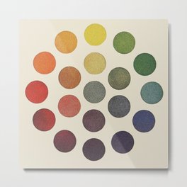 'Parsons' Spectrum Color Chart' 1912, Remake Metal Print | Colour, Colorchart, 1910S, Illustration, Vintage, Dots, Parsons, Graphicdesign, Digital, Colors 