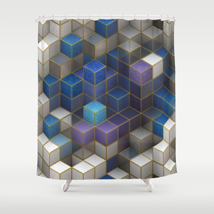 Cubic Shower Curtain