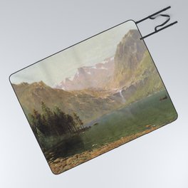 View Of Lake Tahoe Looking Across Emerald Bay 1874 By Thomas Hill Reproduction Peaceful Aesthetic Picnic Blanket