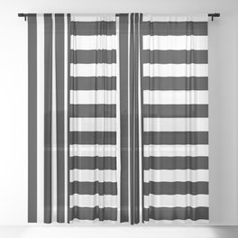 Black + White Stripe III Sheer Curtain