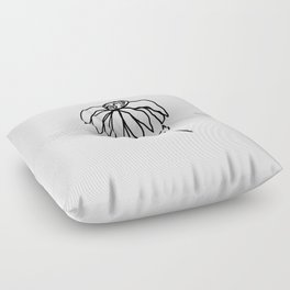 Coneflower Single Line Drawing Floor Pillow