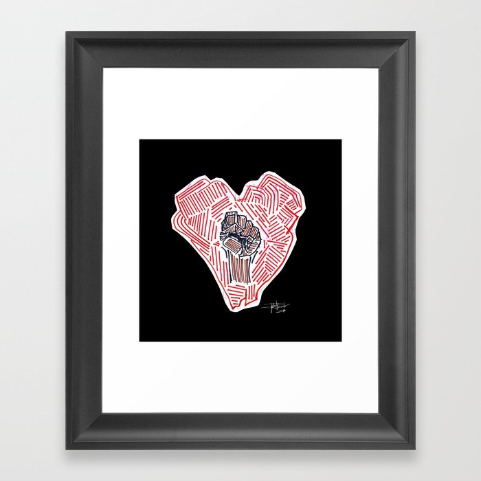 Untitled (Heart Fist) Framed Art Print