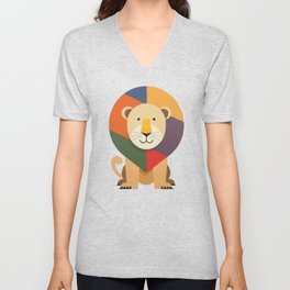 Lion V Neck T Shirt
