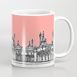 Brighton Royal Pavilion Facade ( Coral version ) Coffee Mug