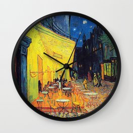 Vincent Van Gogh - Cafe Terrace at Night (new color edit) Wall Clock