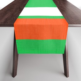 Italian Seaside Stripes Red, White And Green Table Runner