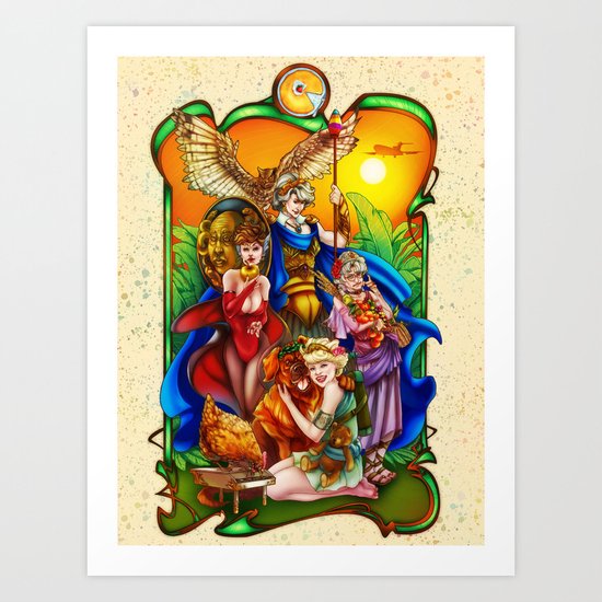 The Golden Goddesses Art Print
