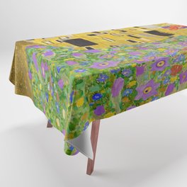 Gustav Klimt flowers pattern (the Kiss Detail Tablecloth