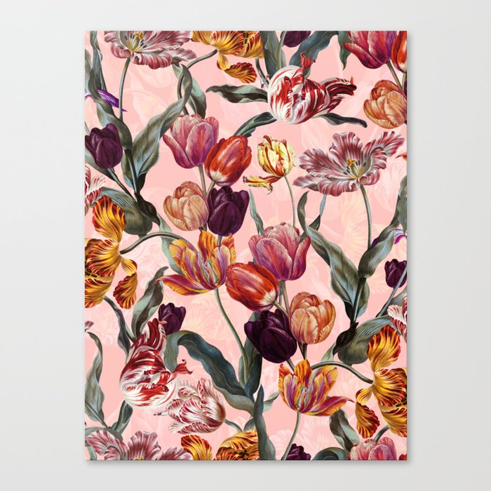 Magic Tulips Pattern III Canvas Print