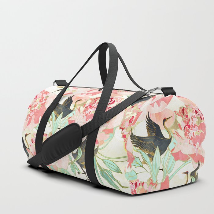 Floral Cranes Duffle Bag