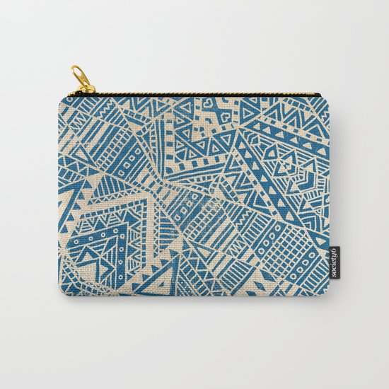Tribal (blue) Carry-All Pouch