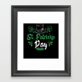 Hat St Paddy's Clover Shamrock Saint Patrick's Day Framed Art Print