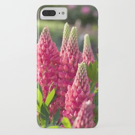 Pink flower towers (small-flowered lupin) iPhone Case