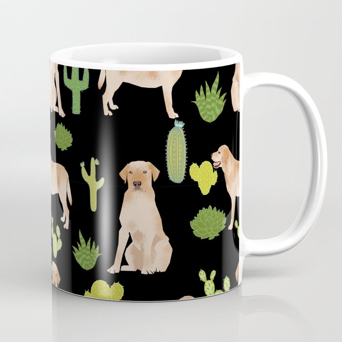 Labrador Retriever yellow lab cute cactus southwest pet portrait dog breed desert Coffee Mug