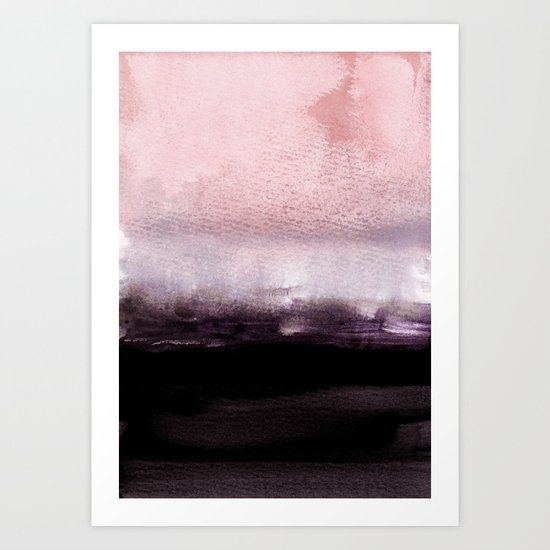 blush over purple Art Print