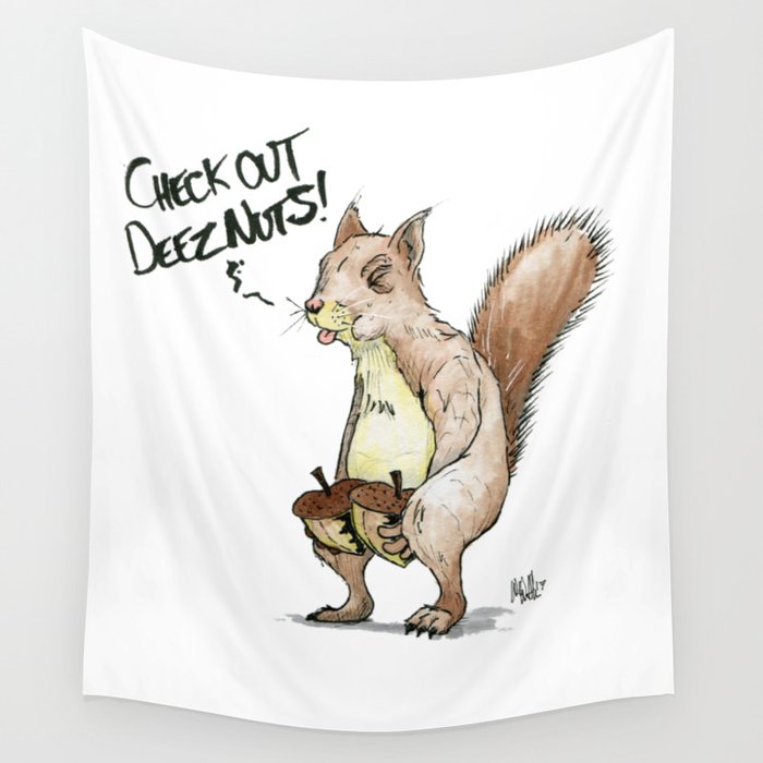 A Sassy Squirrel Wall Tapestry