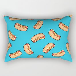 Hotdogs Retro Repeating Pattern  Rectangular Pillow