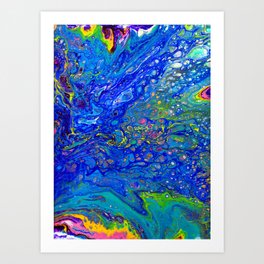 Abstract Peacock Art Print