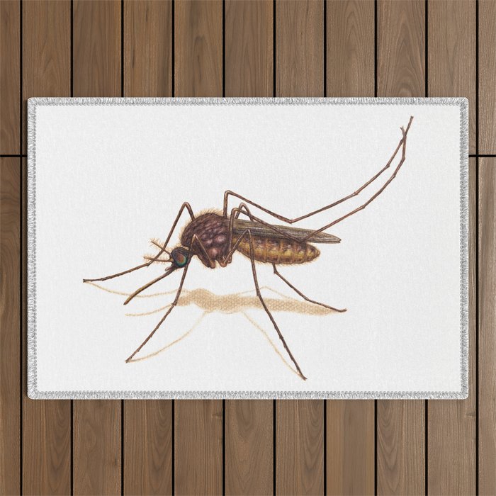 Mosquito by Lars Furtwaengler | Colored Pencil / Pastel Pencil | 2014 Outdoor Rug