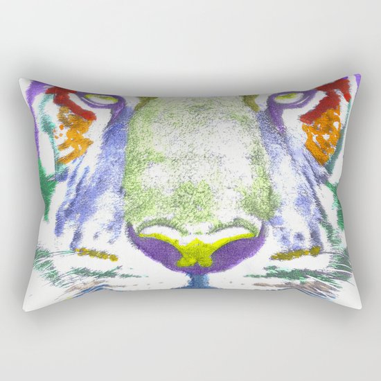 ROAR (tiger color version) Rectangular Pillow