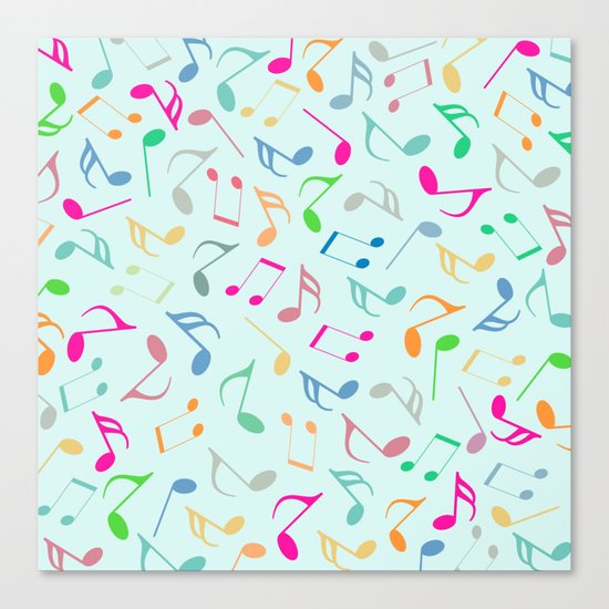 Music Colorful Notes Canvas Print