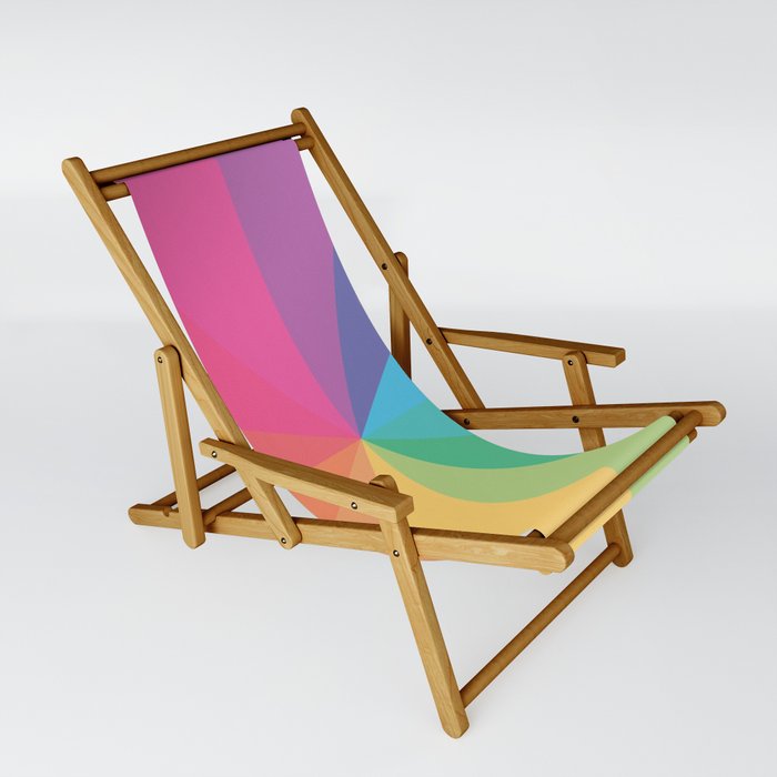 Minimal Simple Colourful Rainbow Circle Design Sling Chair