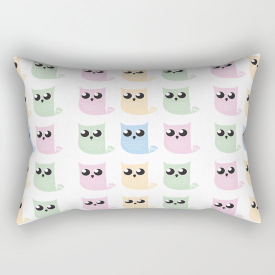 Pastel Mer-owls Rectangular Pillow