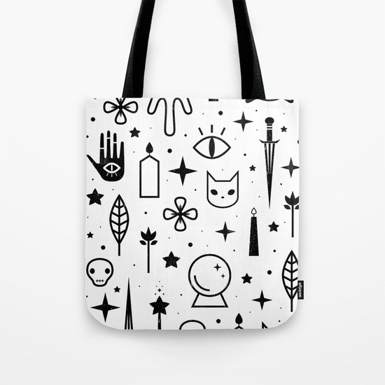 Spirit Symbols White Tote Bag