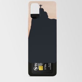 Brazil Photography - Silhouette Of Christ The Redeemer On Top Of The Hill Android Card Case