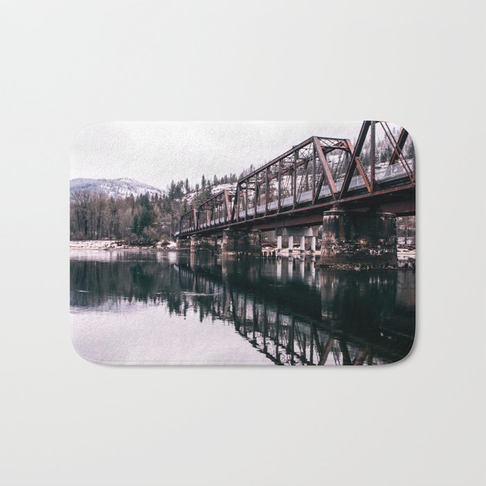 Train Bridge Bath Mat