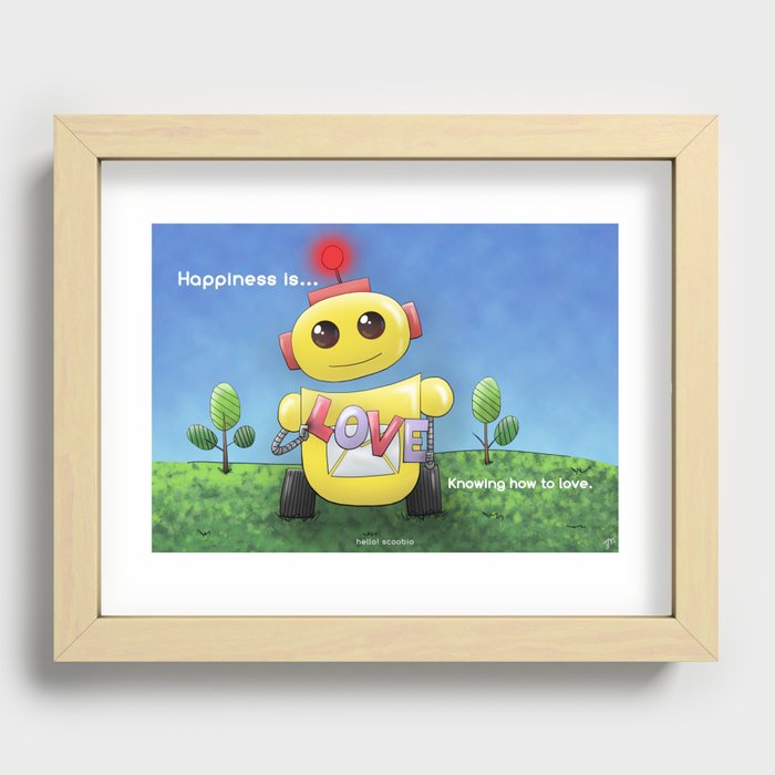 Happiness is knowing how to love Recessed Framed Print