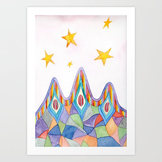Canyon Under Stars Art Print