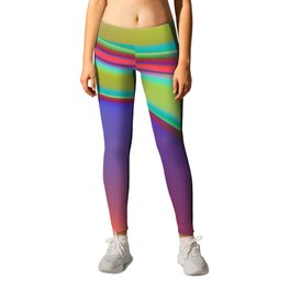 Holographic Abstract Waves - Drip Trip Leggings
