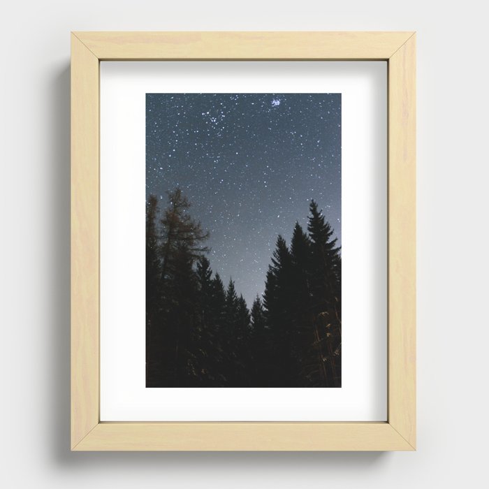 Night Sky in the Woods | Nautre and Landscape Photography Recessed Framed Print