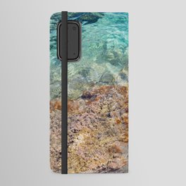 Beautiful Abstract Water And Colorful Volcanic Rock  Android Wallet Case
